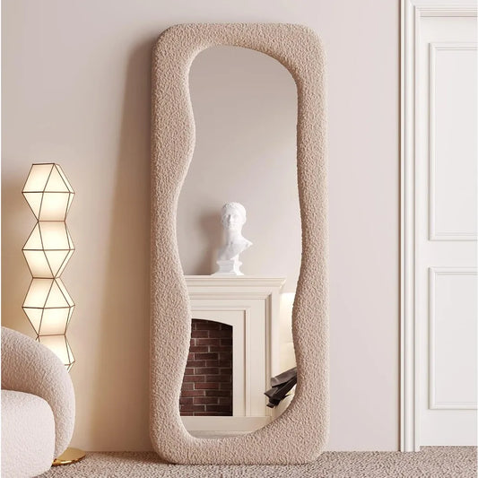 Wavy Wave Arched Floor Mirror Wall Mirror Standing  or Hanging Mirror