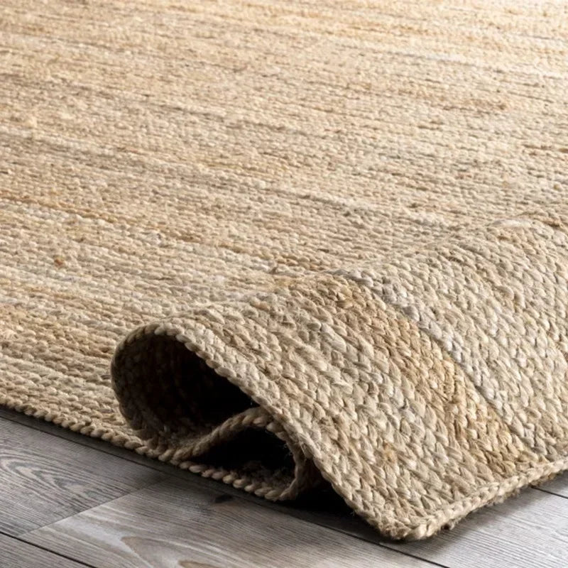 Hand-Woven Patterned Jute Area Rug