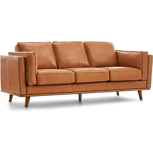 Pure Full Italian Nappa Leather Couch