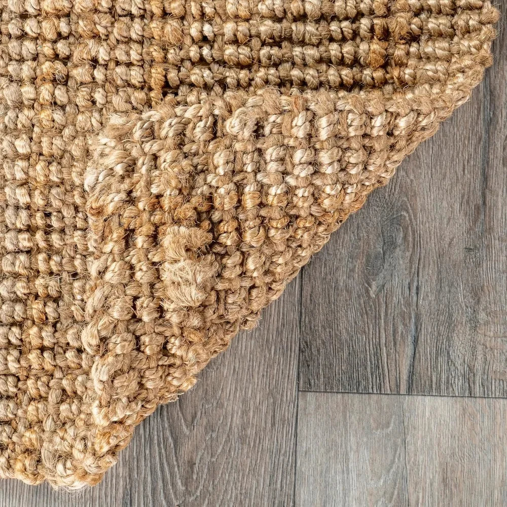 Solid Farmhouse Jute Area Rug