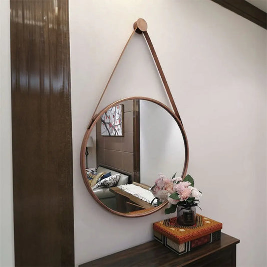 Round Hanging Rope Vanity Mirror